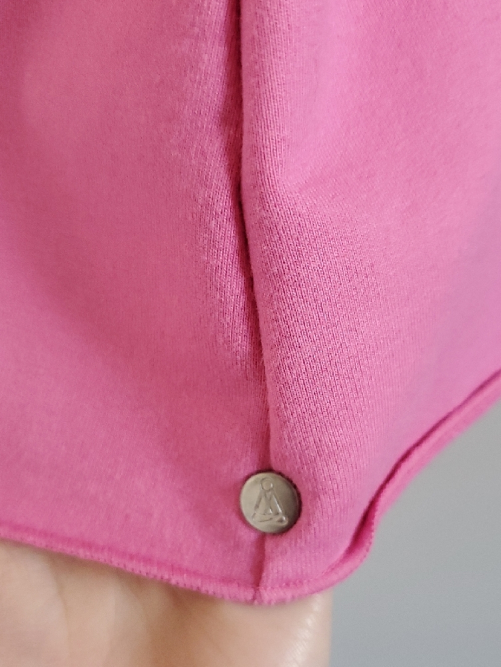 Neon Budha Pink Patched Large Button-Front Cotton Blazer Sz S Quirky Boho Artsy - Picture 7 of 14